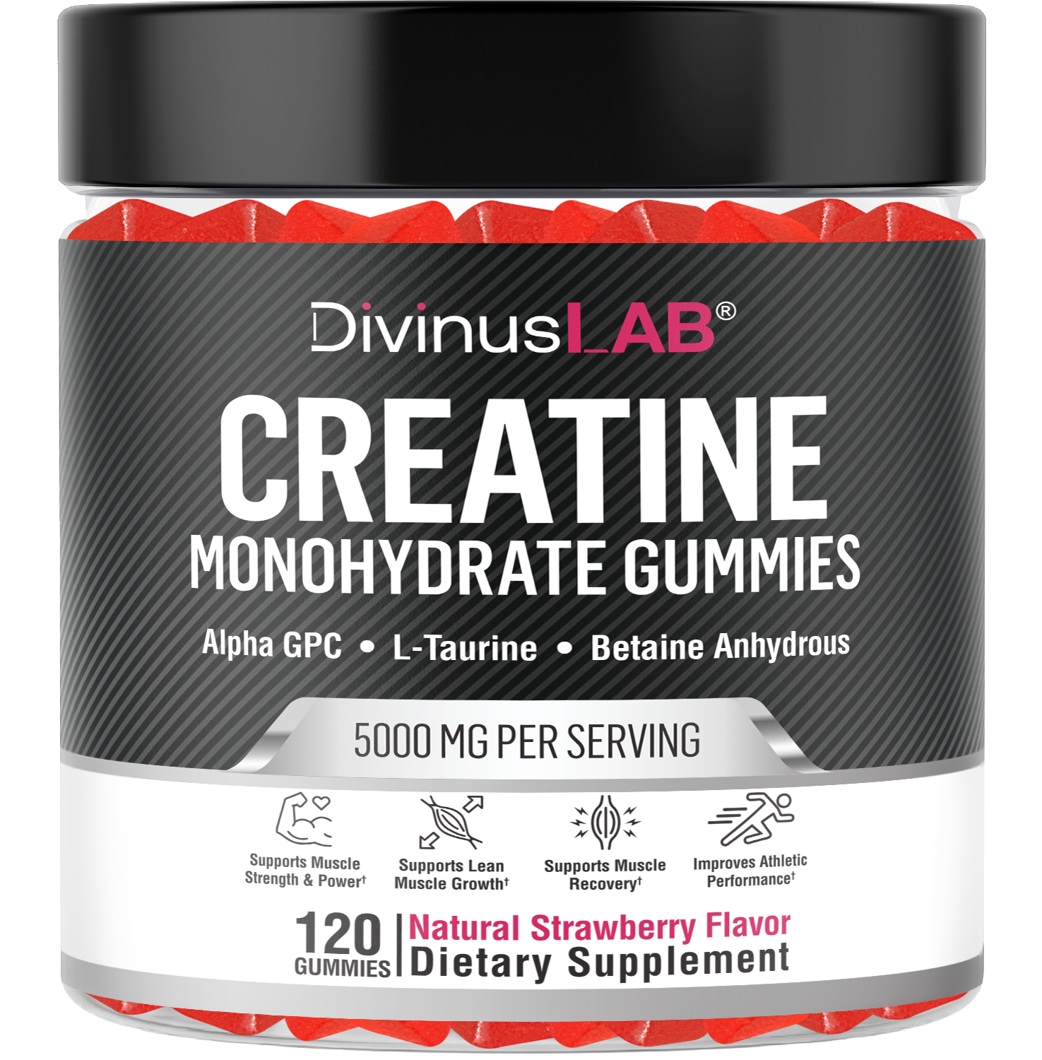 Creatine Monohydrate Gummies (Strawberry)